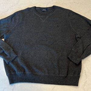 Polo Ralph‎ Lauren Cotton Charcoal Grey Sweater Size XL
